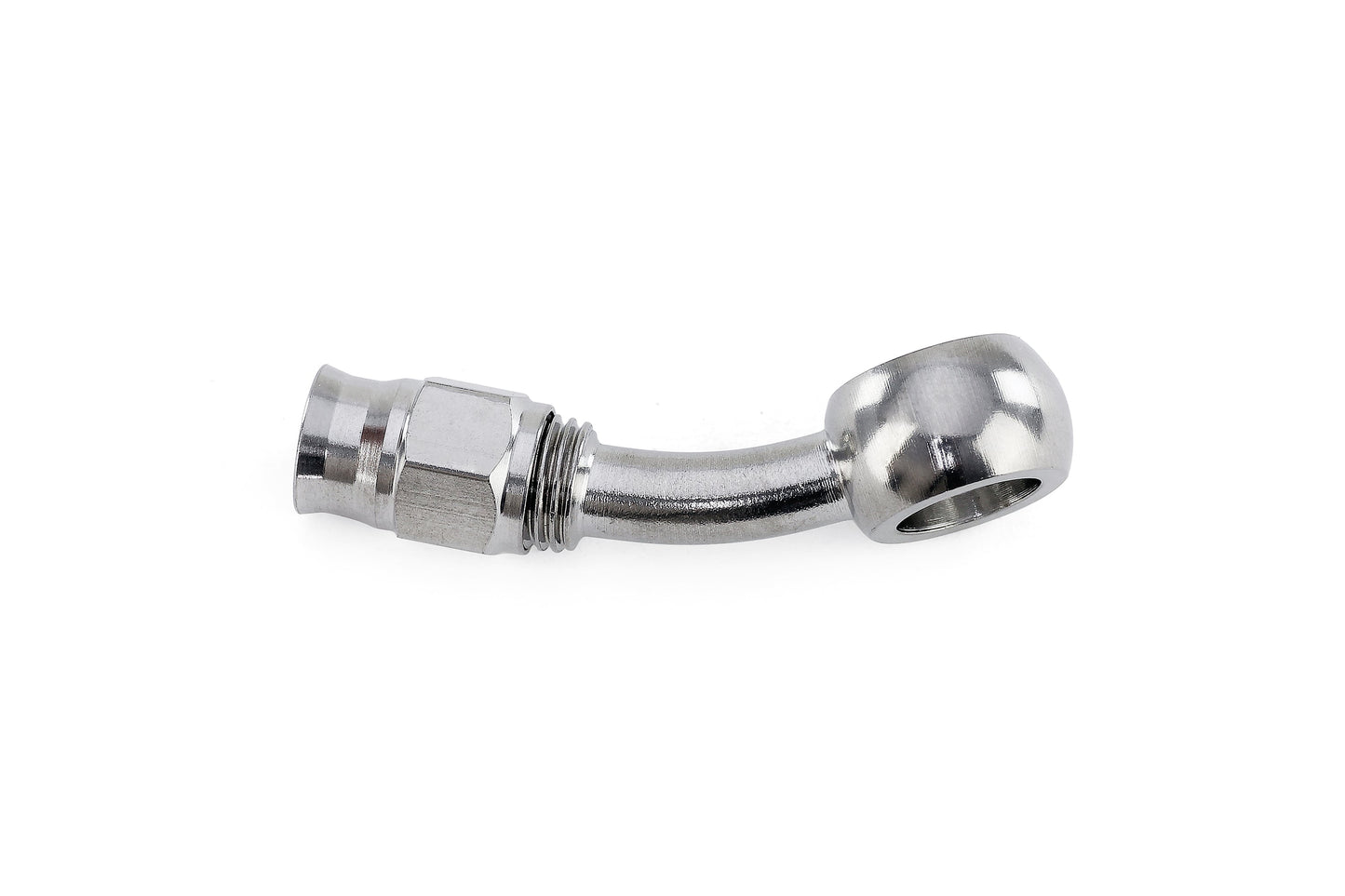 HPS Performance Compression Teflon Hose End to AN Female with 10mm Banjo for PTFE Hose,  Stainless Steel