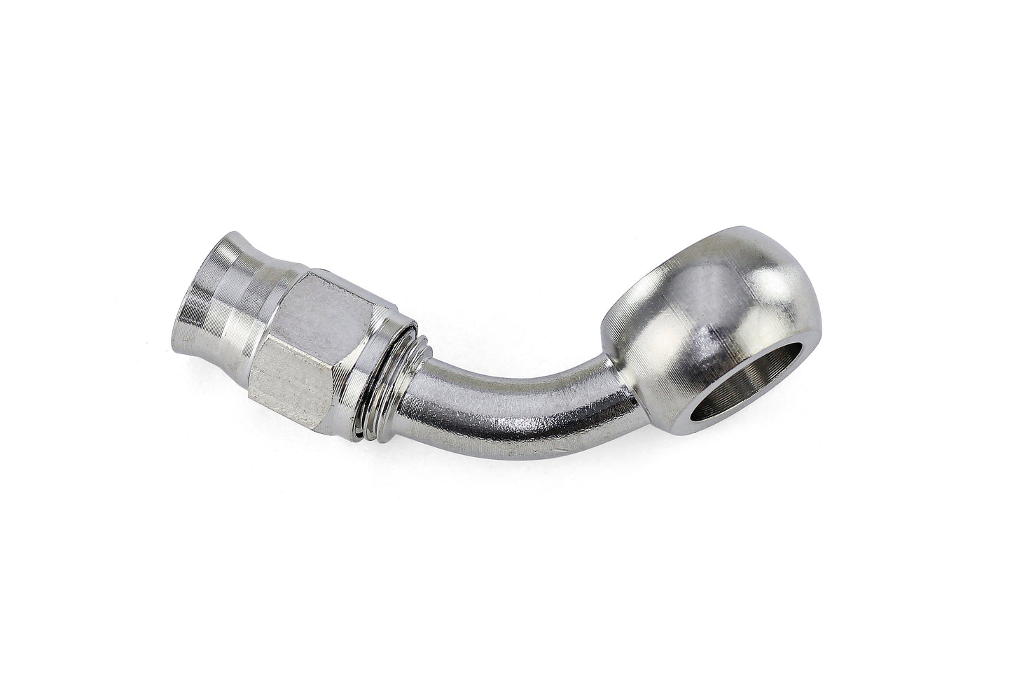 HPS Performance Compression Teflon Hose End to AN Female with 10mm Banjo for PTFE Hose,  Stainless Steel