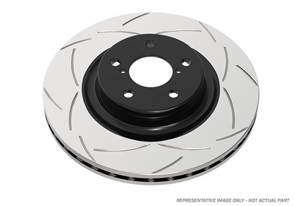 DBA 08-15 Mitsubishi EVO X Street T2 Slotted Front Brake Rotor