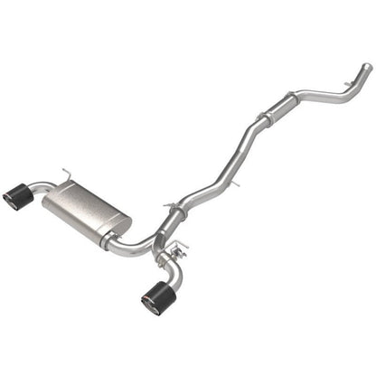 aFe POWER Takeda 2021 Toyota Supra 2.0L (t) 2.5in-3in 304 SS CB Exhaust w/ Carbon Tips