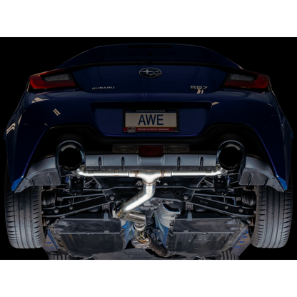 AWE Subaru BRZ / Toyota GR86 / Toyota 86 Track Edition Cat-Back Exhaust- Diamond Black Tips