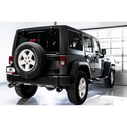 AWE Tuning 07-18 Jeep Wrangler JK/JKU 3.6L Tread Edition Axle-Back Dual Exhaust - Chrome Silver Tips
