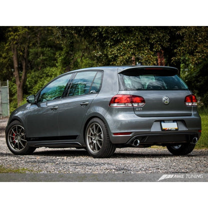AWE Tuning Mk6 GTI Performance Catback - Diamond Black Round Tips