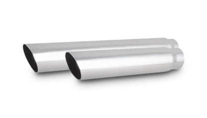 Vibrant 3in Round SS Truck/SUV Exhaust Tip (Single Wall Angle Cut) - 2.5in inlet 11in long