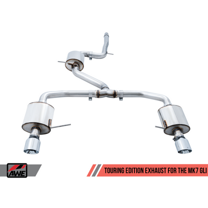 AWE Tuning Touring Exhaust with Diamond Black Tips - 18-21 Volkswagen Jetta GLI