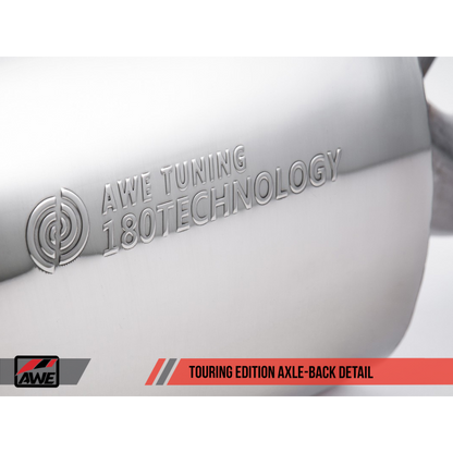AWE Tuning BMW F3X N20/N26 328i/428i Touring Edition Exhaust Quad Outlet - 80mm Chrome Silver Tips