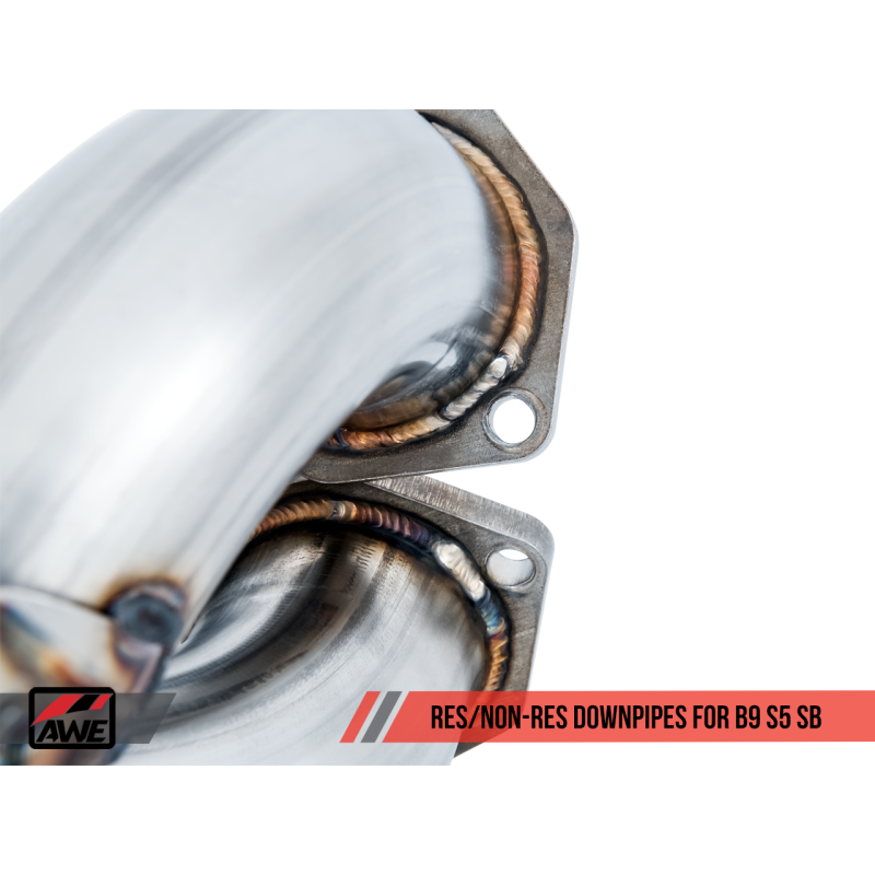 AWE Tuning Audi B9 S5 Sportback Track Edition Exhaust - Non-Resonated (Silver 102mm Tips)
