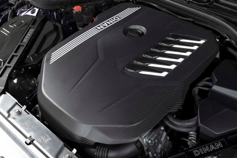 Dinan 19-26 BMW B58D (G01/G02/G20/G22/G23/G26/G42) Matte Carbon Fiber Engine Cover w/Gloss Accents