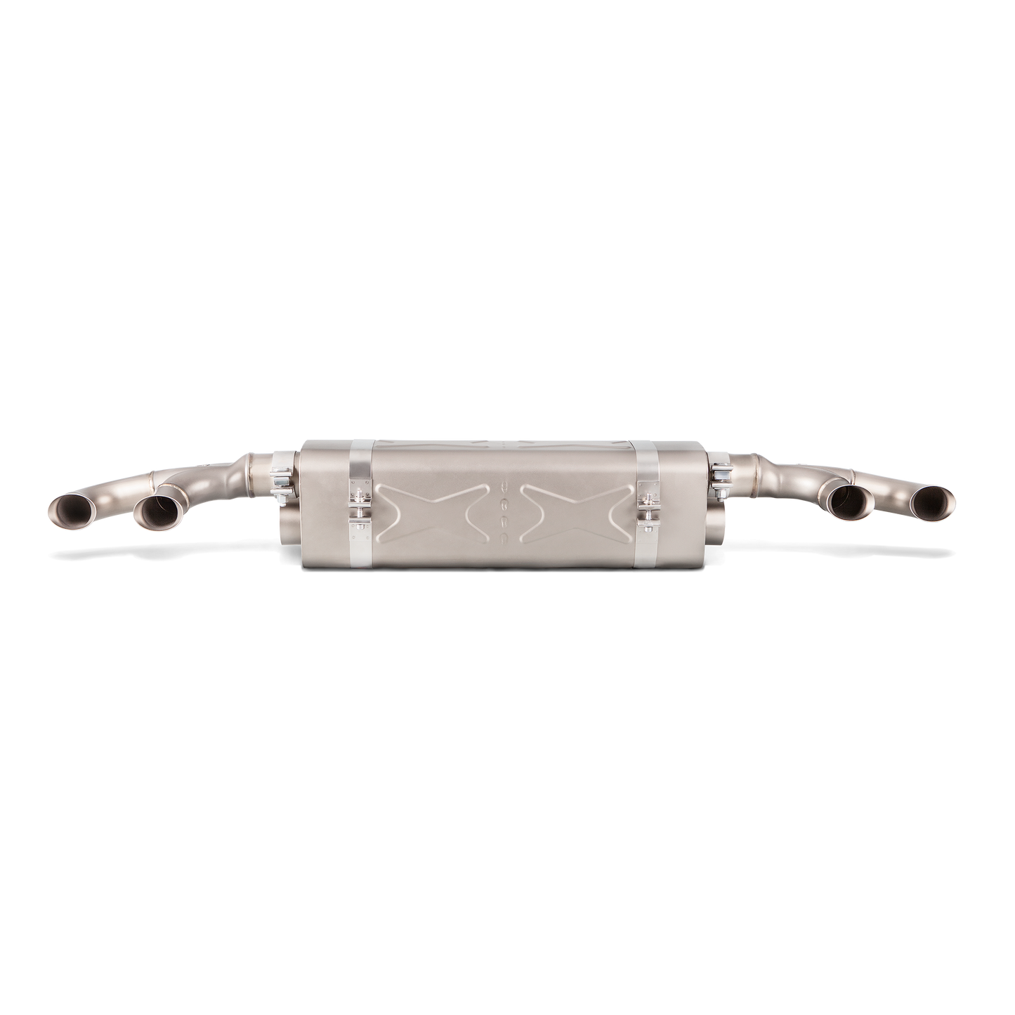 Akrapovič Slip-On Line Exhaust (Titanium) w/Tips & Gloss Diffuser - 2016-2019 Porsche 911 Turbo/Turbo S (991.2)
