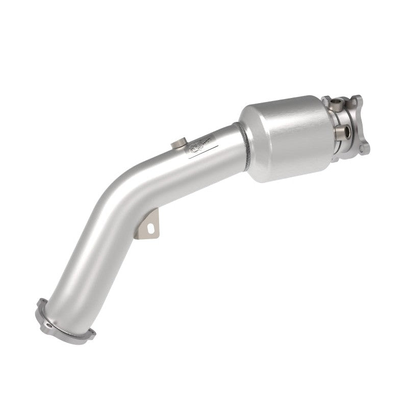 aFe Twisted Steel 3in. Downpipe - 304 Stainless w/ Cat - 09-16 Audi A4