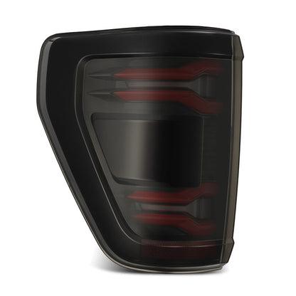AlphaRex 24-25 Ford F-150 LUXX LED Taillights Blk-Red Activ Light/Seq Signal - Smoked Lens
