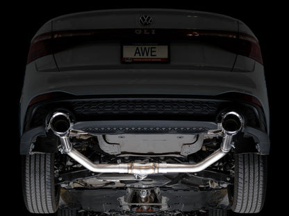 AWE Tuning 22-25 Volkswagen Jetta GLI Track Edition Exhaust - Chrome Silver Tips