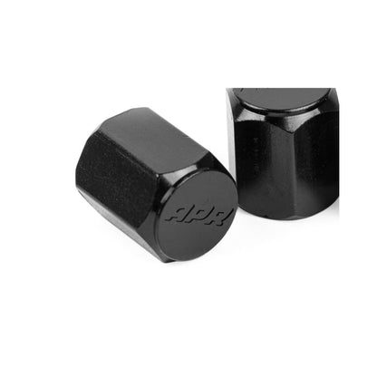 APR Valve Stem Caps - Gloss Black (Set of 4)