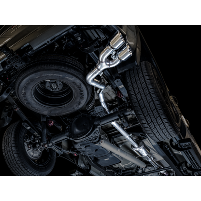 AWE Tuning 4th Gen GM 1500 5.3L 0FG Catback Dual Side Exit (Flat Bumper) - Chrome Tips