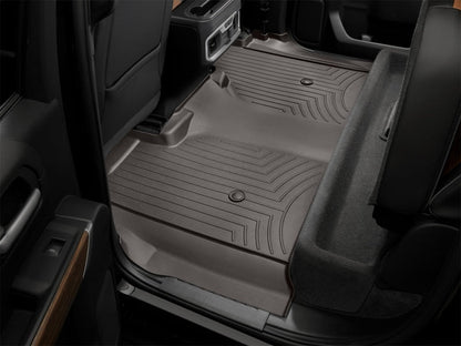 WeatherTech 2019+ Chevrolet Silverado 1500 Crew Cab (1st Row Bucket Seats) Rear FloorLiner - Cocoa