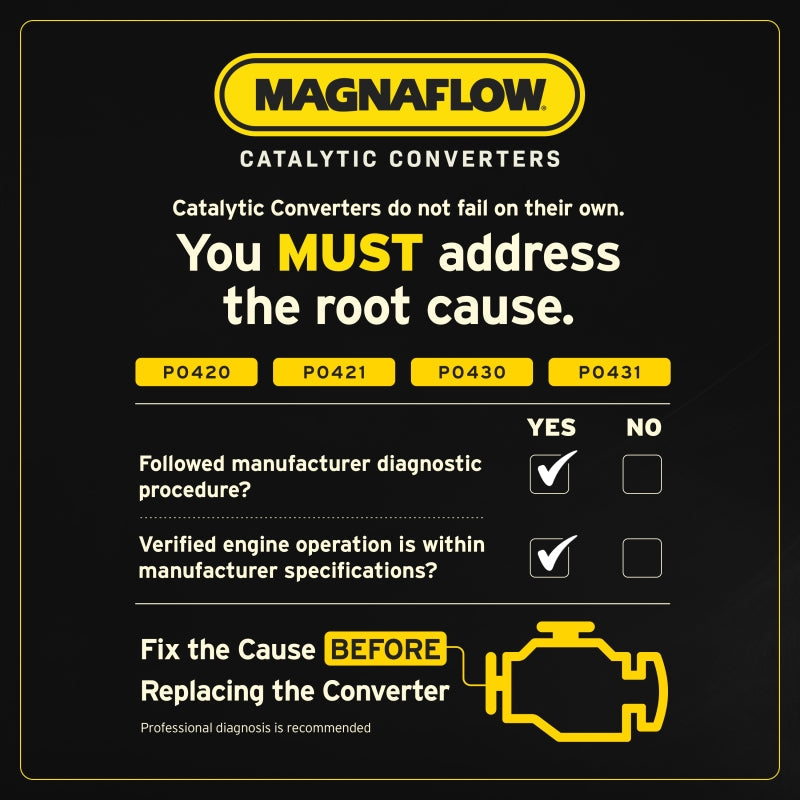 MagnaFlow Direct Fit Catalytic Converter 14-15 Toyota Corolla 1.8L
