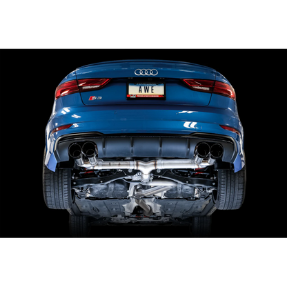 AWE Tuning Audi 8V S3 Track Edition Exhaust w/Diamond Black Tips 102mm