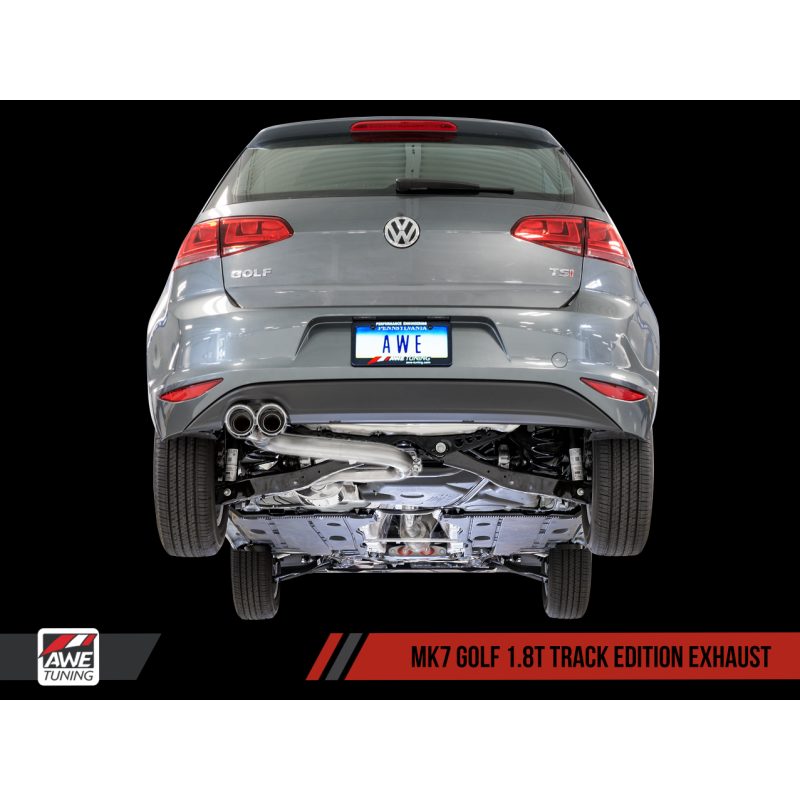 AWE Tuning VW MK7 Golf 1.8T Track Edition Exhaust w/Diamond Black Tips (90mm)