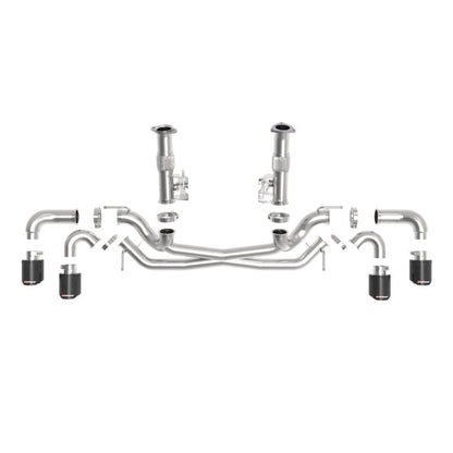 aFe MACH Force-Xp 3in to 2-1/2in 304SS Cat-Back (No Muff.) 2020 Chevy Corvette 6.2L - Carbon Tip