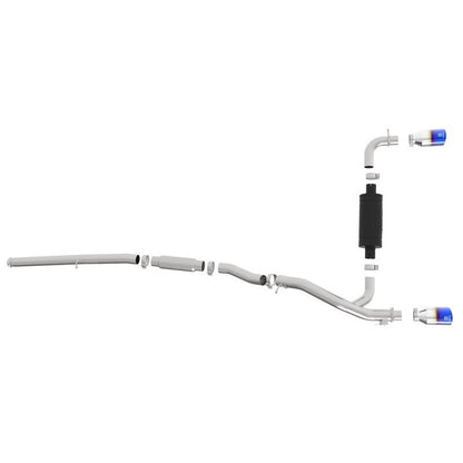 aFe Takeda 3in 304 SS Cat-Back Exhaust System w/ Blue Flame Tip 16-18 Ford Focus RS I4-2.3L (t)
