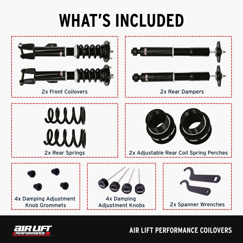 Air Lift Performance 11-23 Chrysler 300 / 15-23 Dodge Challenger Coilover Kit