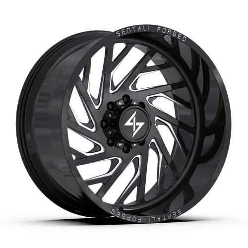 Sentali Forged SF7BM Gloss Black Milled 22x10 -24 5x139.7mm 77.8mm