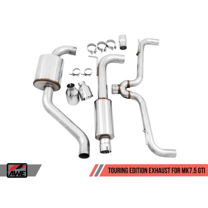 AWE Tuning Volkswagen GTI MK7.5 2.0T Touring Edition Exhaust w/Chrome Silver Tips 102mm