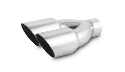 Vibrant Dual 3.5in Round SS Exhaust Tip (Single Wall Angle Cut)