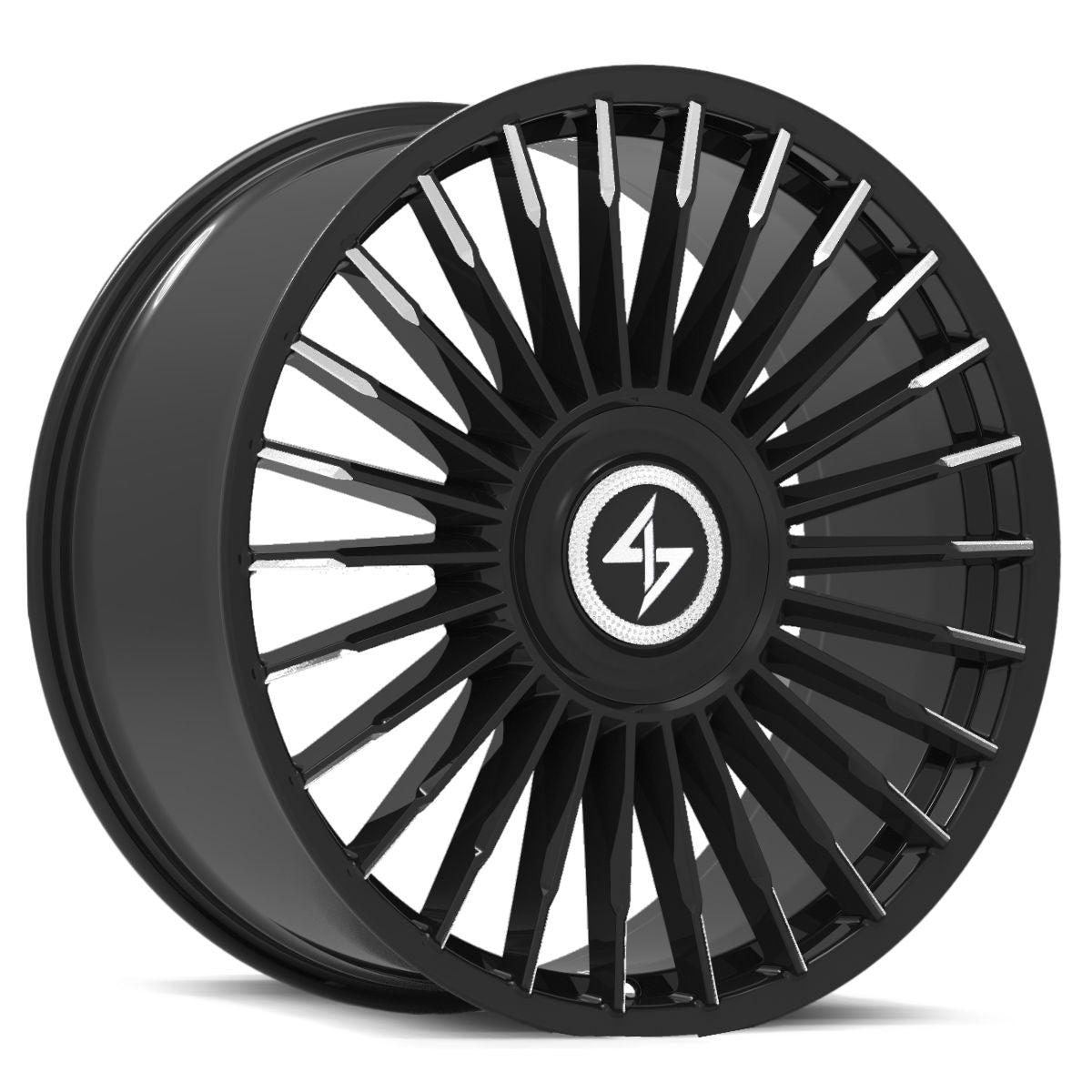 Sentali Luxx Royale  Gloss Black Milled Tips 20x9 +34 5x112|5x114.3mm 73.1mm