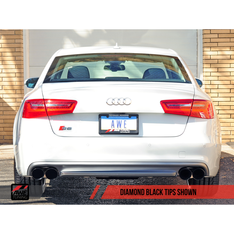 AWE Tuning Audi C7 / C7.5 S6 4.0T Track Edition Exhaust - Diamond Black Tips