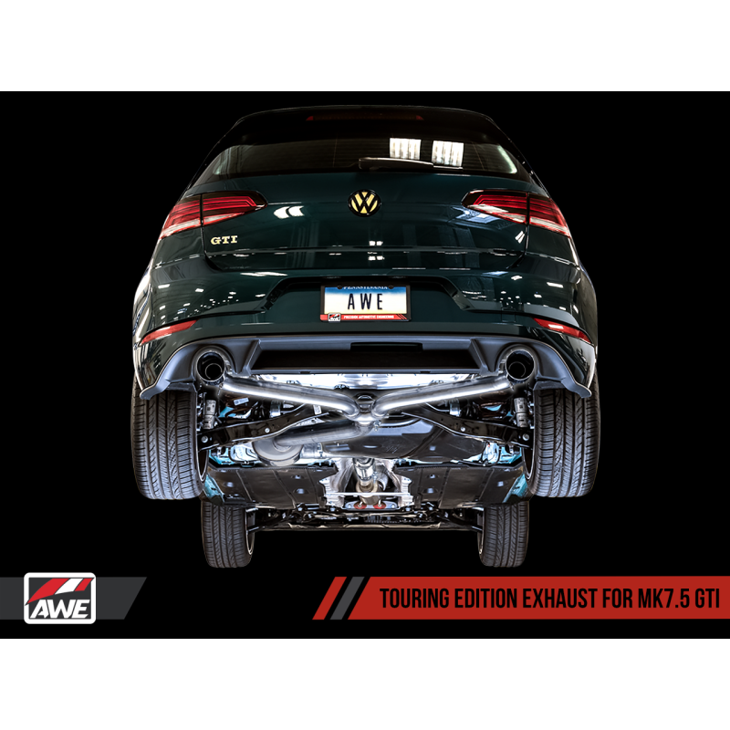 AWE Tuning Volkswagen GTI MK7.5 2.0T Touring Edition Exhaust w/Chrome Silver Tips 102mm