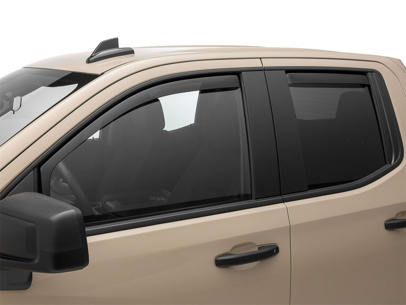 WeatherTech 19+ Chevrolet Silverado Double Cab Fr and Rr Side Window Deflectors - Dark Smoke