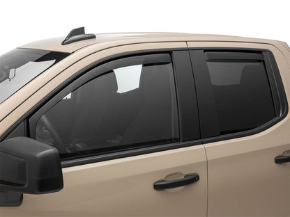 WeatherTech 19+ Chevrolet Silverado Double Cab Fr and Rr Side Window Deflectors - Dark Smoke