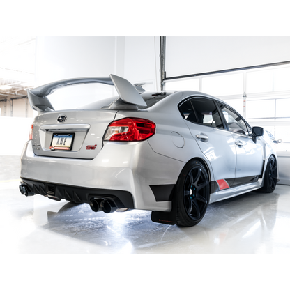 AWE Tuning Subaru STI VA / WRX GV / STI GV Sedan Touring Edition Exhaust - Diamond Black Tip (102mm)