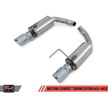 AWE Tuning S550 Mustang EcoBoost Axle-back Exhaust - Touring Edition (Diamond Black Tips)