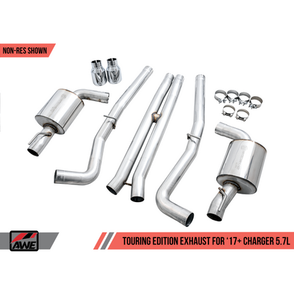 AWE Tuning 2017+ Dodge Charger 5.7L Track Edition Exhaust - Chrome Silver Tips