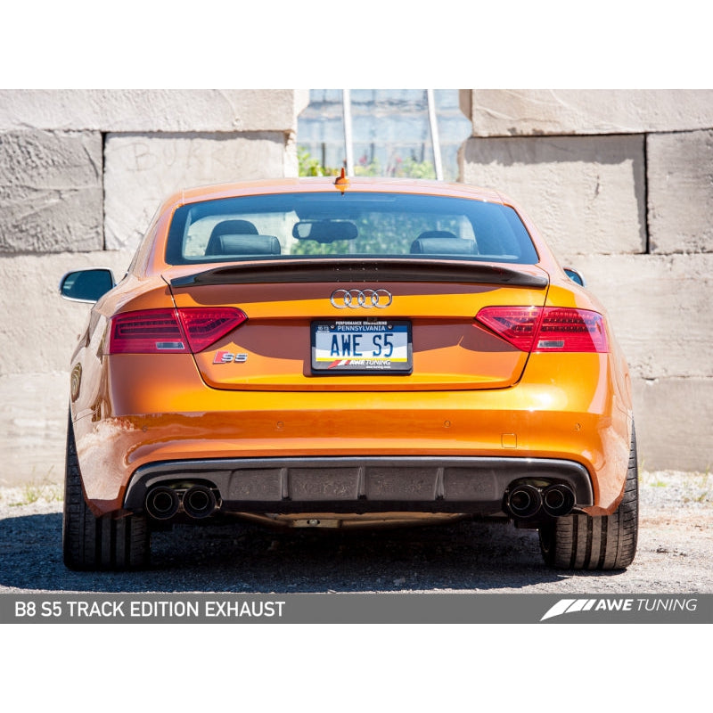 AWE Tuning Audi B8.5 S5 3.0T Track Edition Exhaust - Diamond Black Tips (102mm)