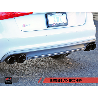 AWE Tuning Audi C7 / C7.5 S7 4.0T Track Edition Exhaust - Diamond Black Tips