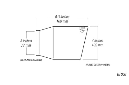 4" Universal Exhaust Tip ET006 (Burnt/Polish)-Motor Vehicle Exhaust-ARK Performance