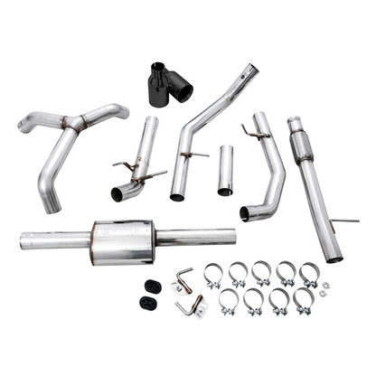 AWE Tuning 4th Gen GM 1500 5.3L 0FG Catback Split Rear Exit (Flat Bumper) - Dual Diamond Tips