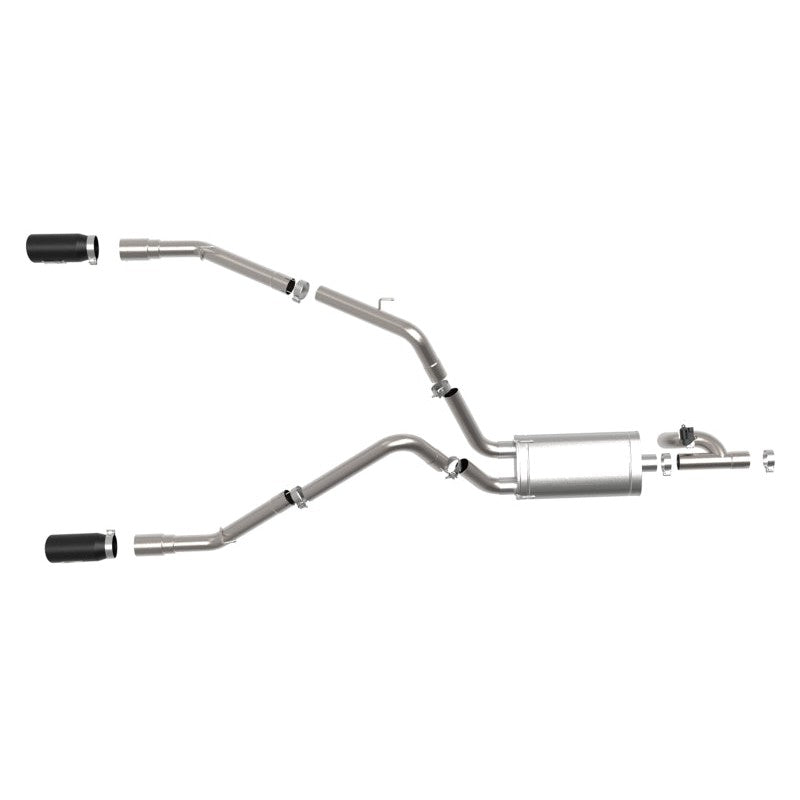 aFe Hemi Gemini XV 3in 304 SS Cat-Back Exhaust w/ Black Tips - 09-18 Dodge Ram 1500