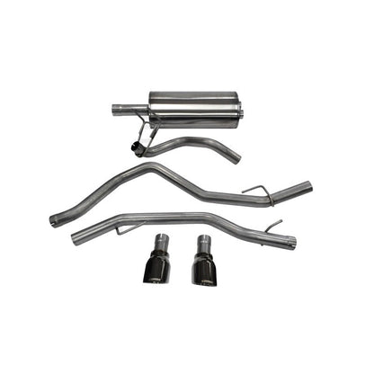Corsa 09-14 Dodge Ram 1500 4.7L/5.7L V8 Quad/Crew Cab/Short Bed Black Dual Rear Exit Cat-Back Exhaus