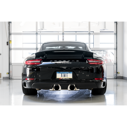 AWE Tuning Porsche 911 (991.2) Carrera / S SwitchPath Exhaust for PSE Cars - Chrome Silver Tips