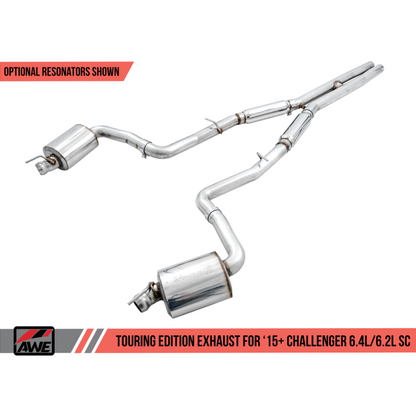 AWE Tuning 2015+ Dodge Challenger 6.4L/6.2L Non-Resonated Touring Edition Exhaust - Use Stock Tips