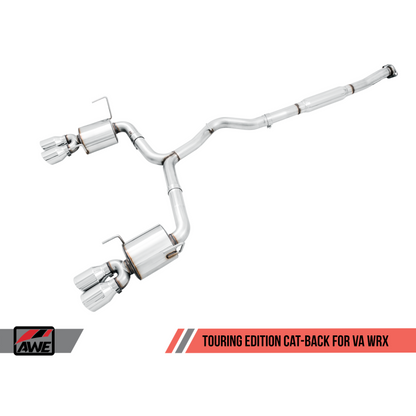 AWE Tuning 2015+ Subaru WRX VA Sedan Touring Edition Exhaust - Chrome Silver Tips (102mm)