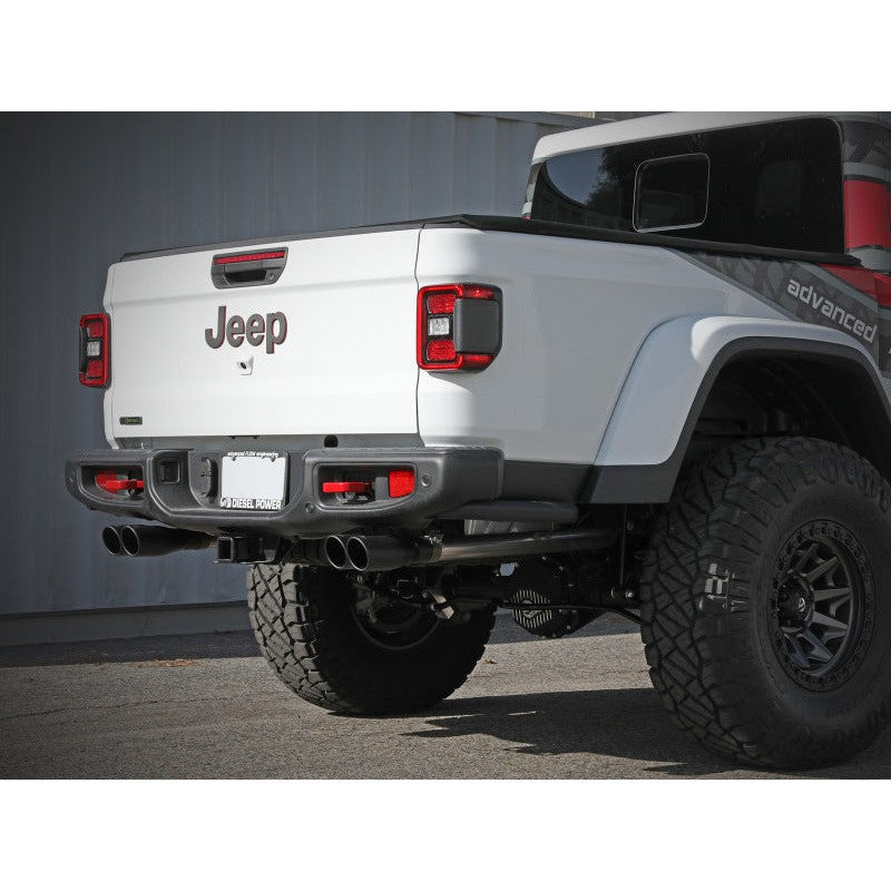 aFe Vulcan Series 3in 304SS DPF-Back 21 Jeep Gladiator V6-3.0L (td) Dual Black Tip
