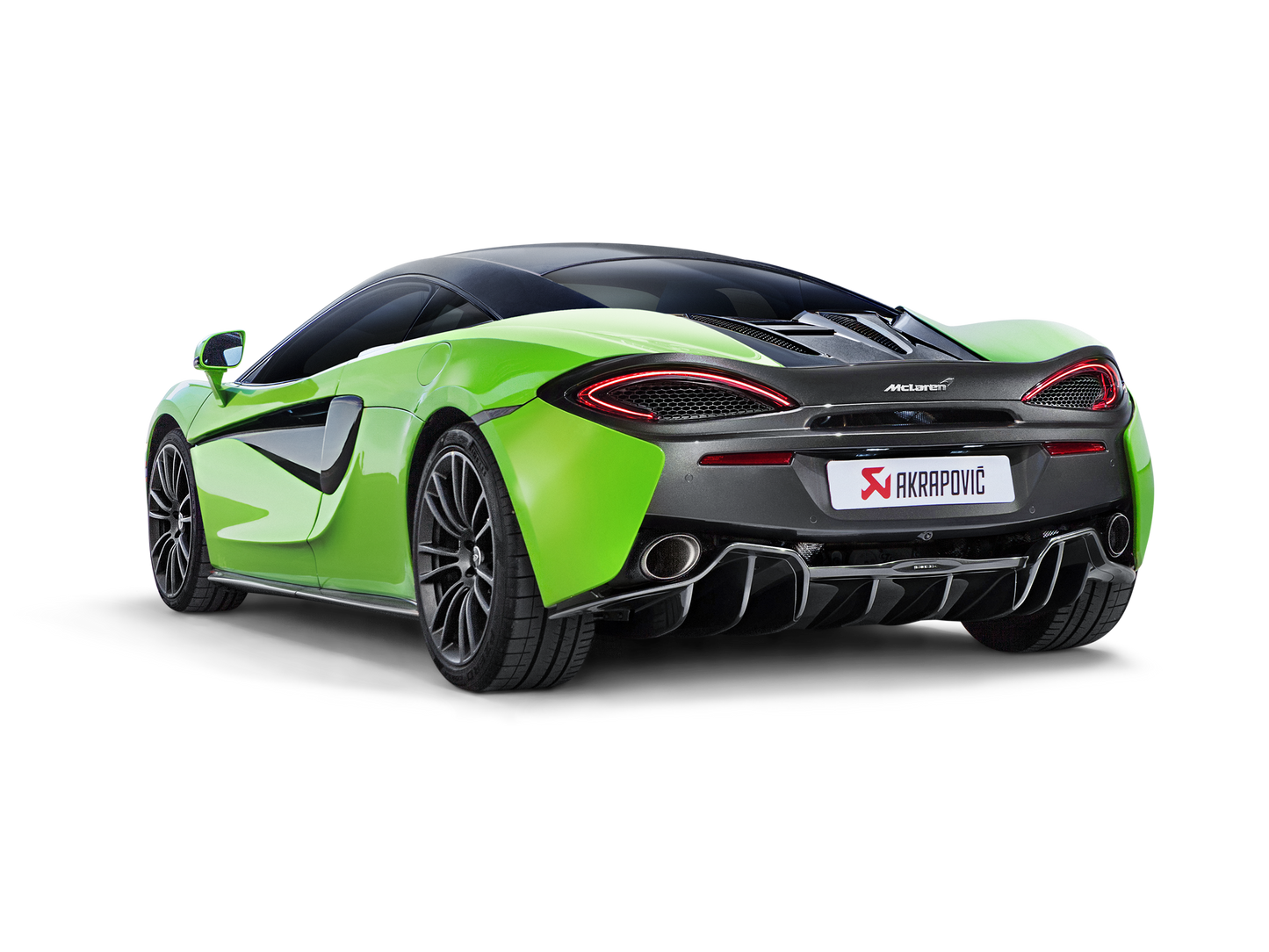 Akrapovič Slip-On Line Exhaust (Titanium) w/Carbon Tips - 2016-2020 McLaren 570S/570 Spider/570GT