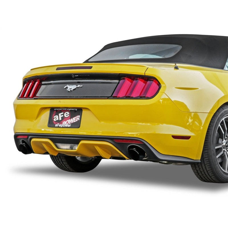aFe MACHForce XP 2.5in 409 Stainless Axle Back Exhaust w/ Black Tips 15-17 Ford Mustang I4-2.3L (t)