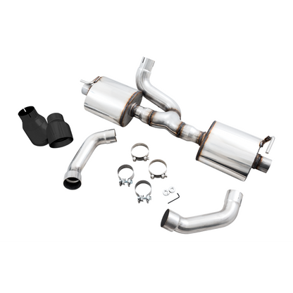 AWE Tuning 07-18 Jeep Wrangler JK/JKU 3.6L Tread Edition Axle-Back Dual Exhaust - Diamond Black Tips