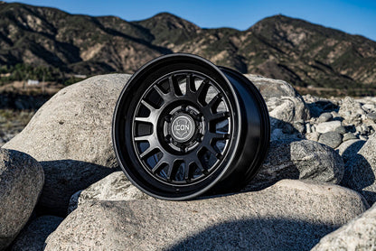 ICON Anza 17x8.5 6x5.5 25mm Offset 5.75in BS 95.1mm Hub Bore Satin Black Wheel